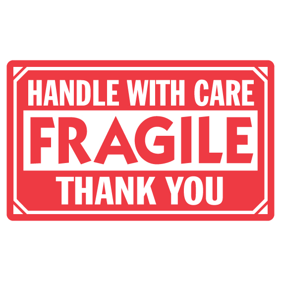 3″ x 5″ Handle with Care Fragile Label