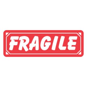 1" x 3" Fragile Label