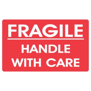 3" x 5" Fragile Handle With Care Label