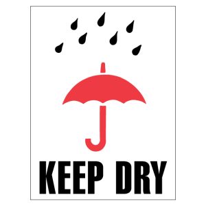 3" x 4" International Pictorial Keep Dry Label