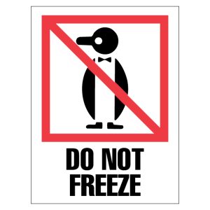 3" x 4" International Pictorial Do Not Freeze Label
