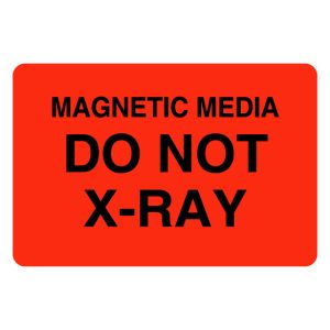 2" x 3" Magnetic Media Do Not X-Ray Label