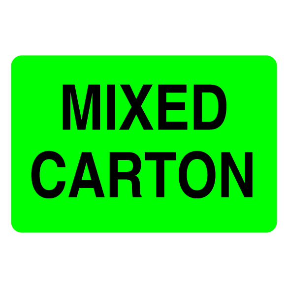 2″ x 3″ Mixed Carton Label