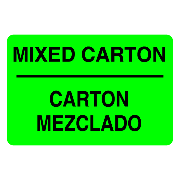 2″ x 3″ Mixed Carton English/Spanish Label