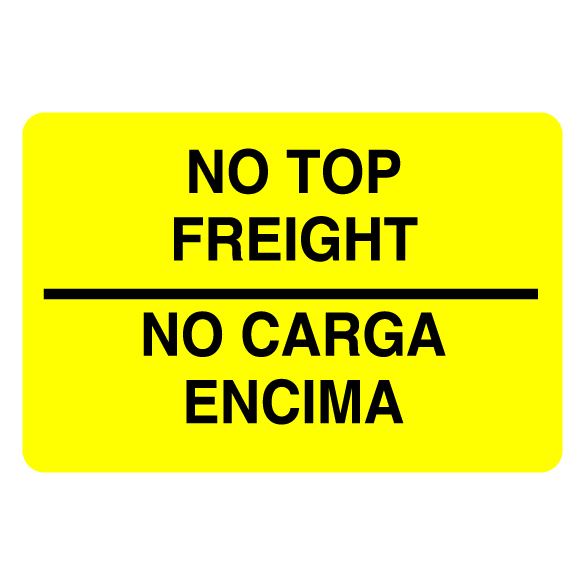2″ x 3″ No Top Freight English/Spanish Label