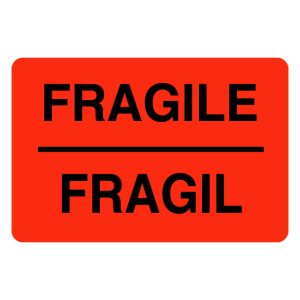 2" x 3" Fragile English/Spanish Label