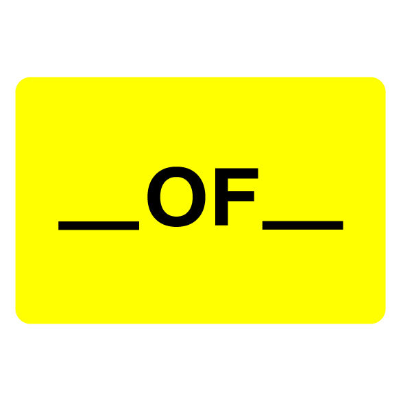 2″ x 3″ ___ Of ___ Label
