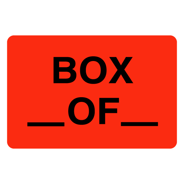 2″ x 3″ Box ___ of ___ Label