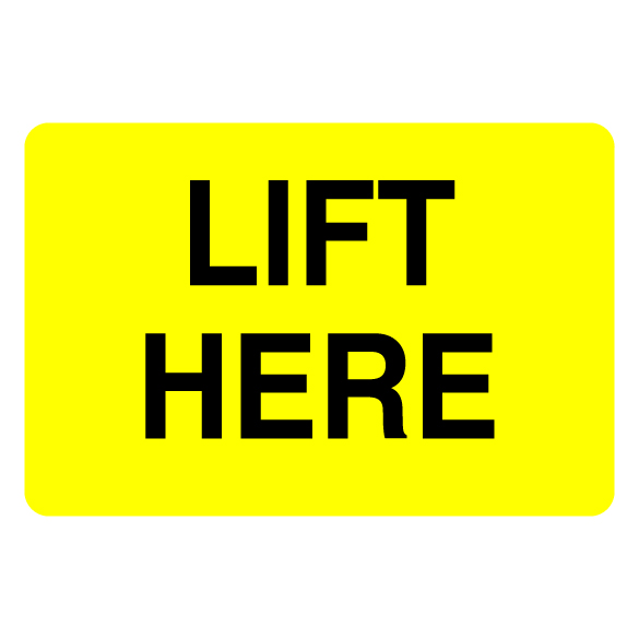 2″ x 3″ Lift Here Label