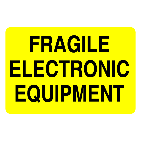 2″ x 3″ Fragile Electronic Equipment Label