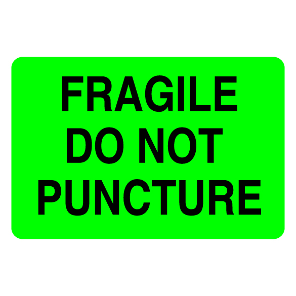 2″ x 3″ Fragile Do Not Puncture Label