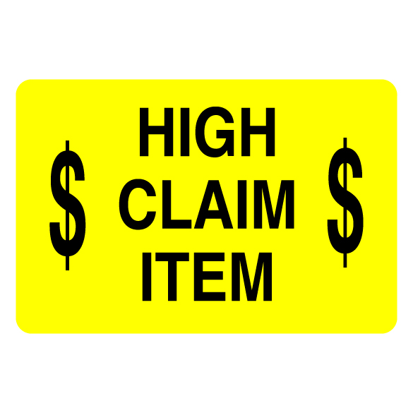 2″ x 3″ High Claim Item Label