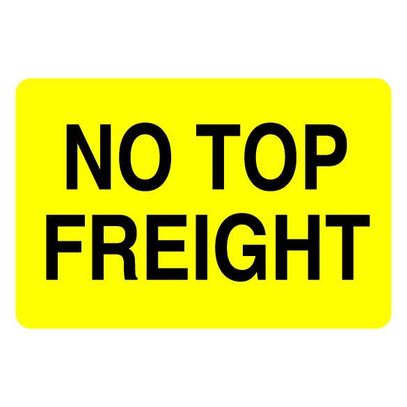2″ x 3″ No Top Freight Label