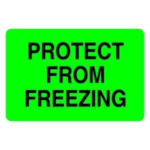 Protect From Freezing Label
