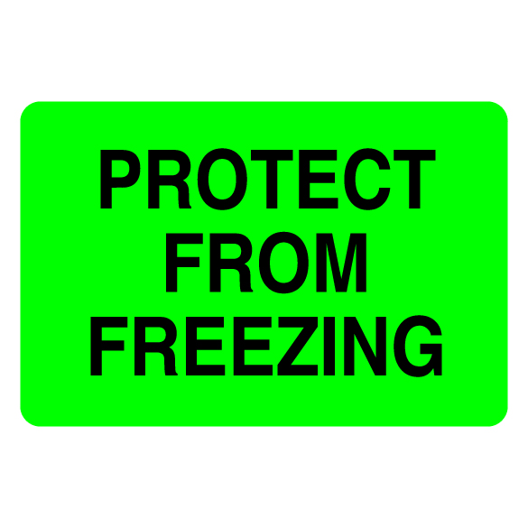 2″ x 3″ Protect From Freezing Label