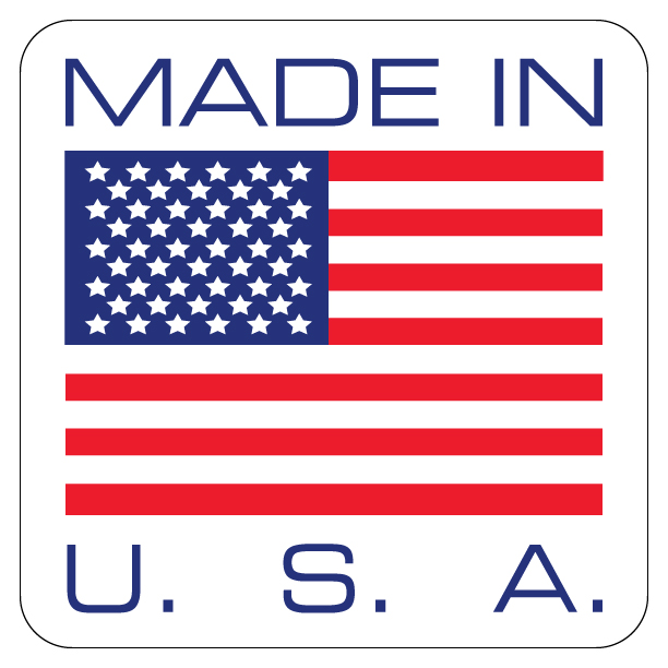 4″ x 4″ Made In USA Flag Label