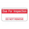 Due for Inspection Label
