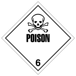 4" x 4" Poison Label