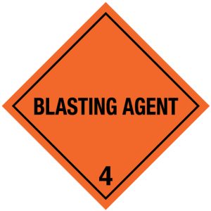 4" x 4" Blasting Agent Label