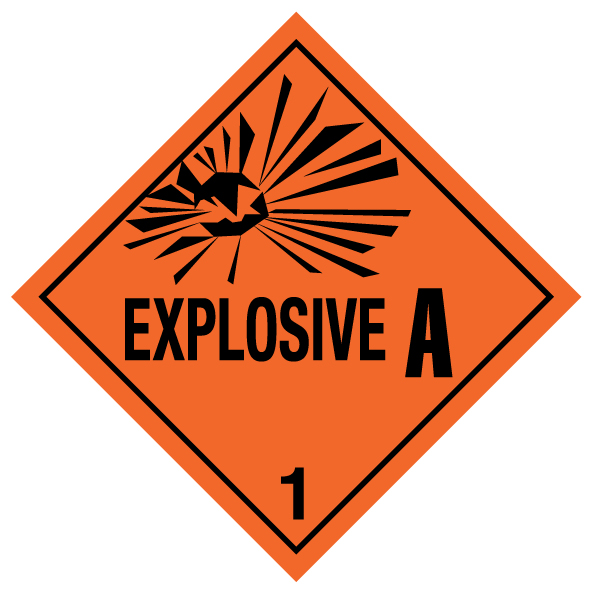 4″ x 4″ Explosive A Label