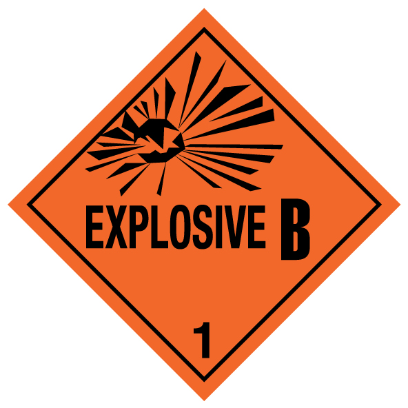 4″ x 4″ Explosive B Label