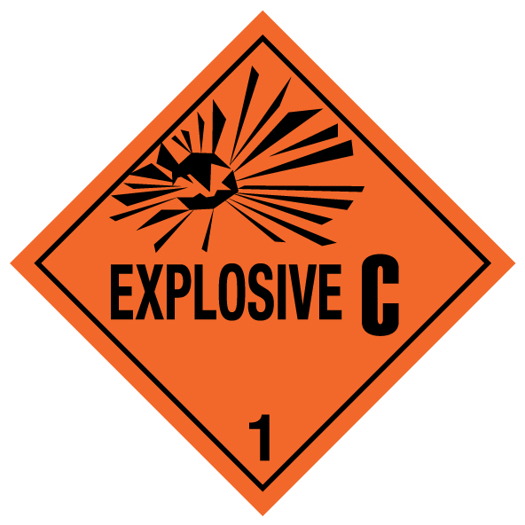 4″ x 4″ Explosive C Label