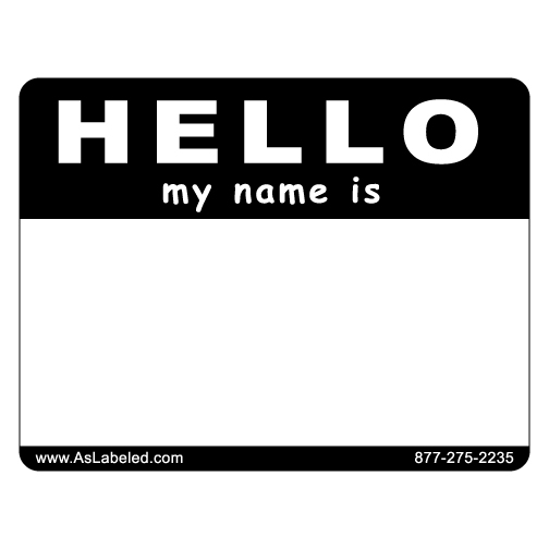 Hello Name Label 2 5 X 3 25 Buy Stock Labels Online