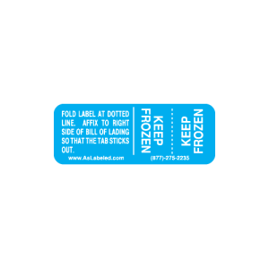 0.75" x 2" Keep Frozen Shipping Paper Tab