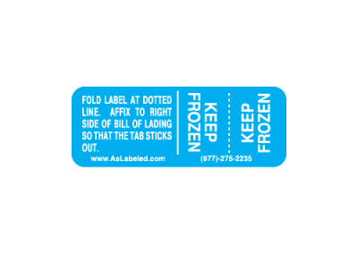 0.75″ x 2″ Keep Frozen Shipping Paper Tab